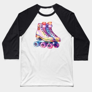 Retro 90s Roller Skates Baseball T-Shirt